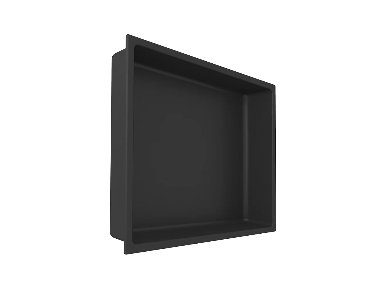 Lot de 2 Niches de Douche, Rangement mural de Salle de Bain et Douche 30x30cm + 30x60cm Noir Satiné, NOOK by SANIZÉO