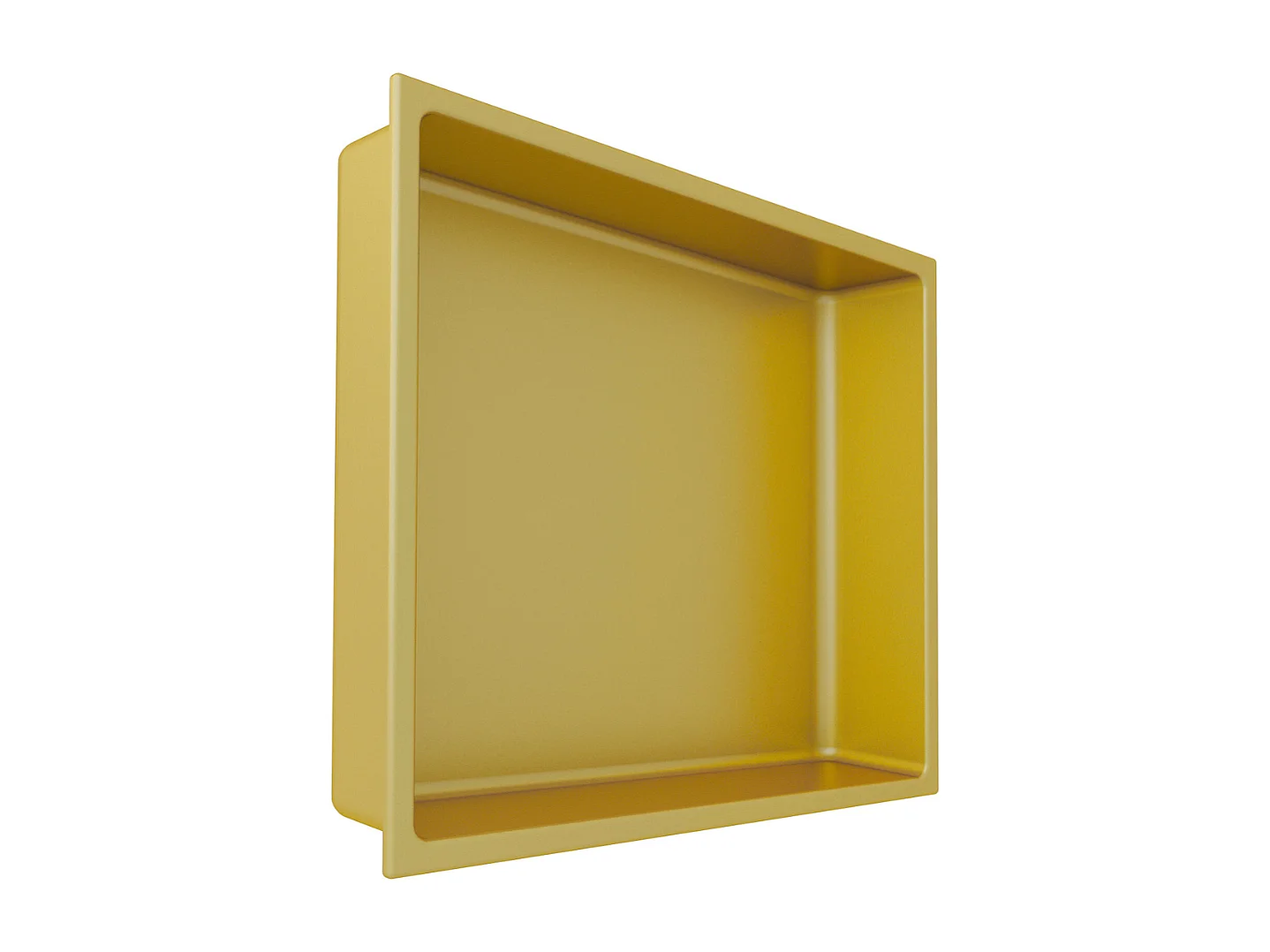 Lot de 2 Niches de Douche, Rangement mural de Salle de Bain et Douche 33x33cm Or Satiné, NOOK by SANIZÉO