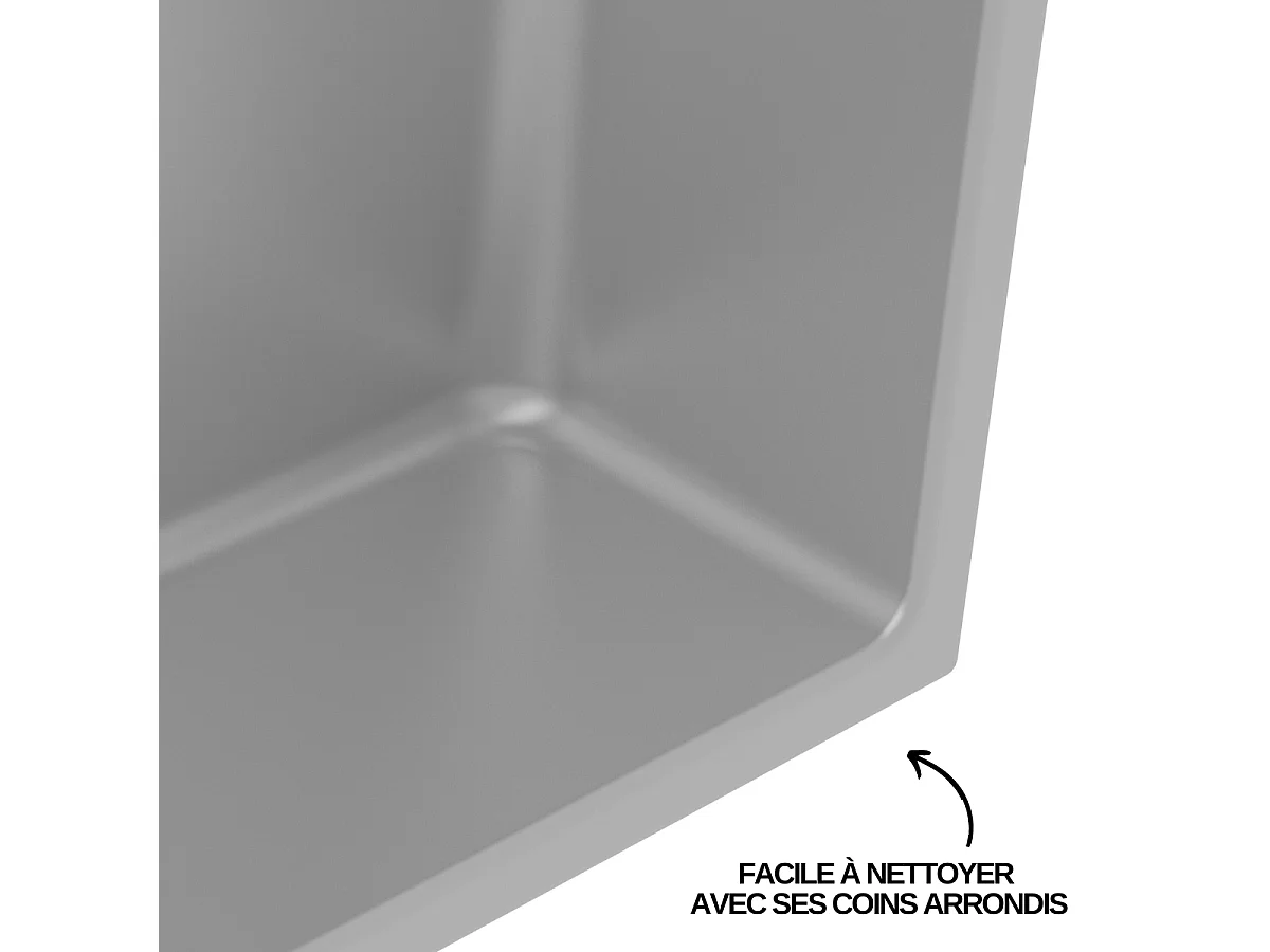 Lot de 2 Niches de Douche, Rangement mural de Salle de Bain et Douche 30x30cm Gris Satiné, NOOK by SANIZÉO