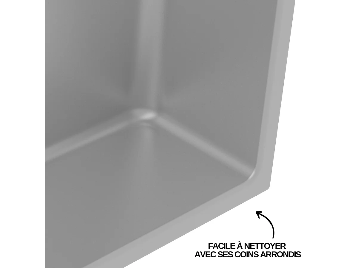 Niche de Douche, Rangement mural de Salle de Bain et Douche 30x30cm Gris Satiné, NOOK by SANIZÉO