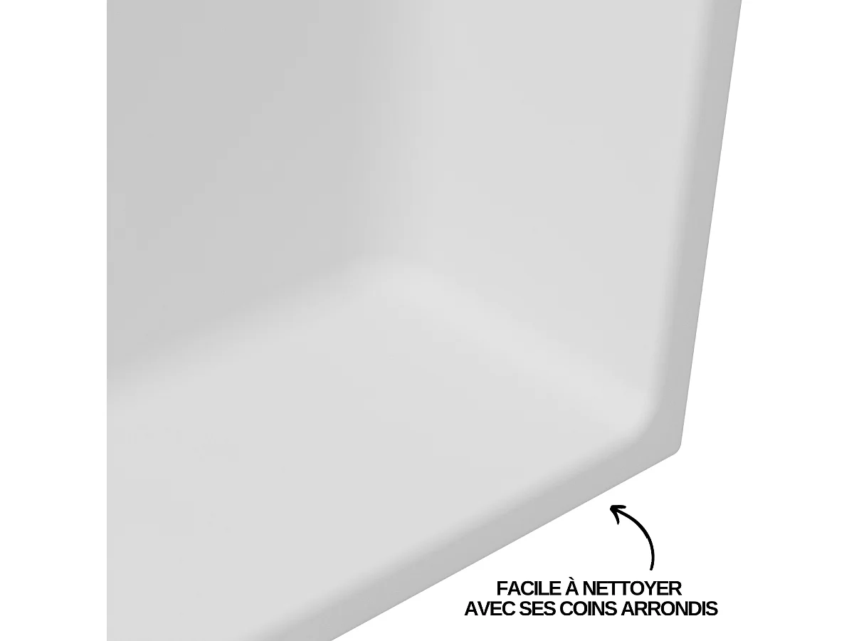 Lot de 2 Niches de Douche, Rangement mural de Salle de Bain et Douche 33x33cm Blanc Satiné, NOOK by SANIZÉO