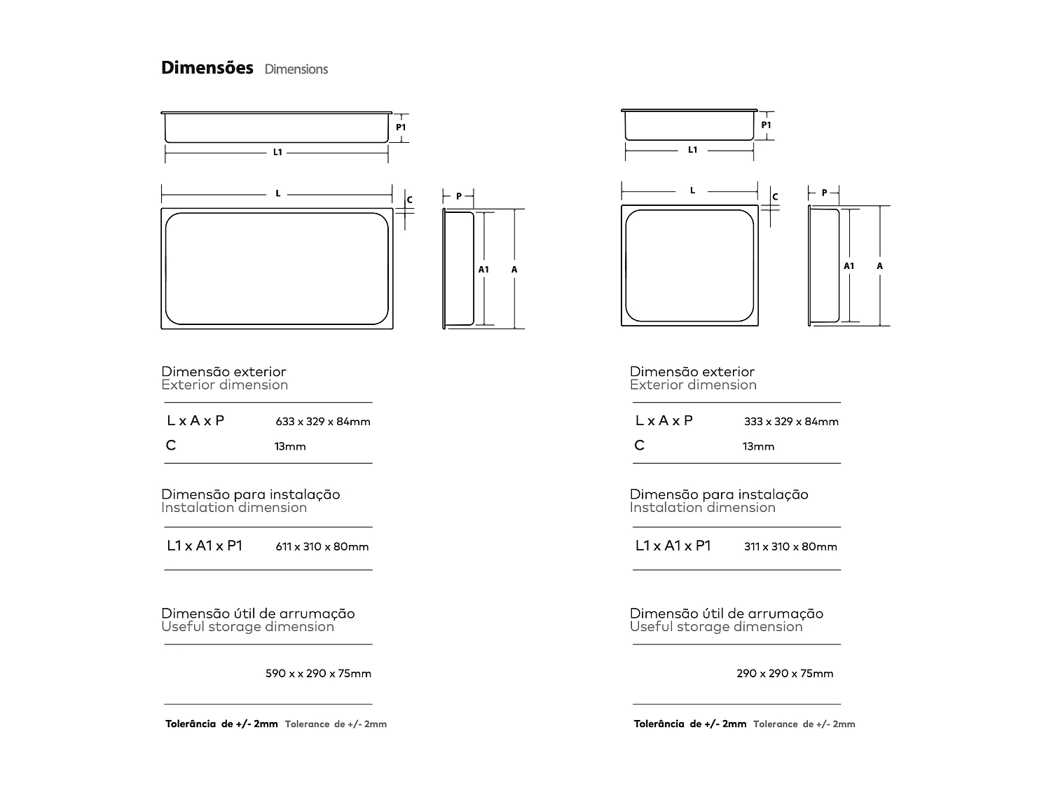 Lot de 2 Niches de Douche, Rangement mural de Salle de Bain et Douche 33x33cm Blanc Satiné, NOOK by SANIZÉO