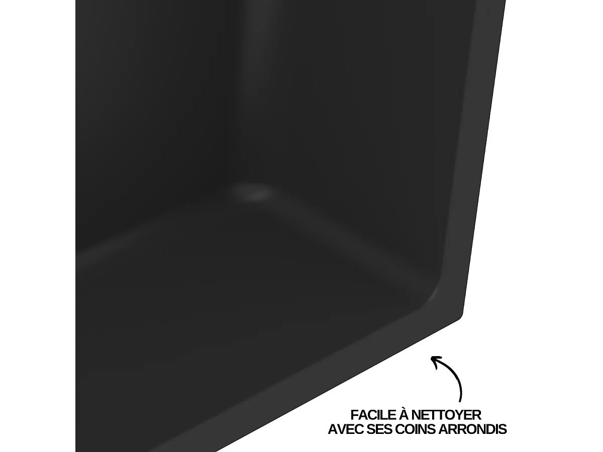 Lot de 2 Niches de Douche, Rangement mural de Salle de Bain et Douche 30x30cm Noir Satiné, NOOK by SANIZÉO