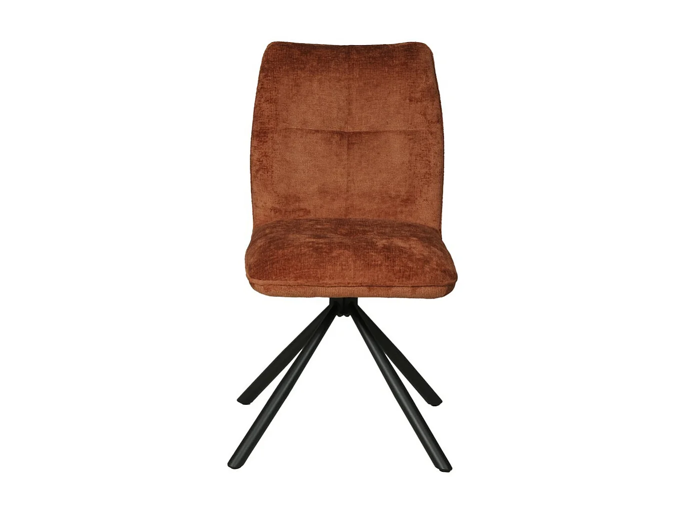 Lot de 4 chaises pivotantes de salle à manger CORTINA/ Brun brique