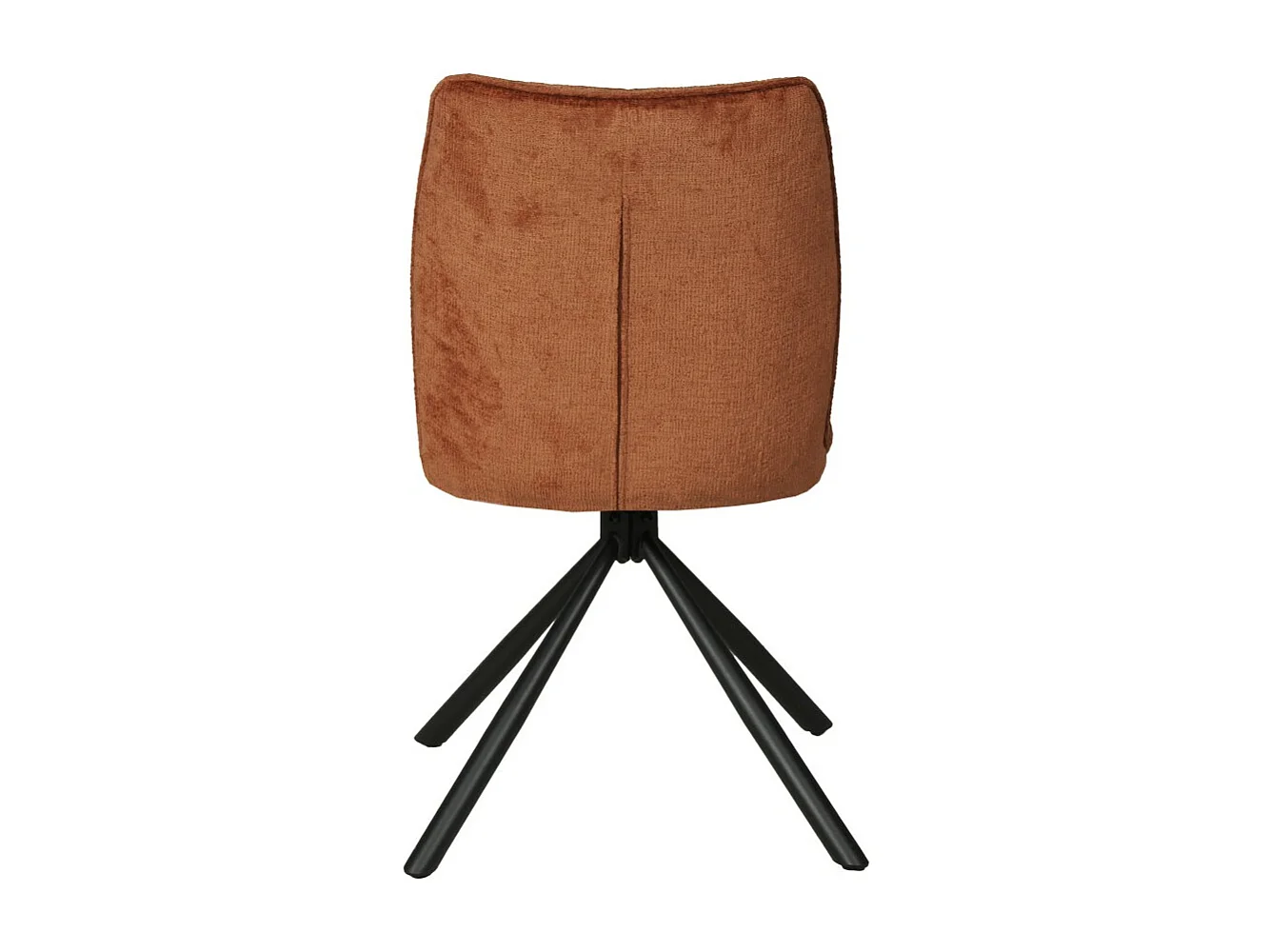 Lot de 4 chaises pivotantes de salle à manger CORTINA/ Brun brique