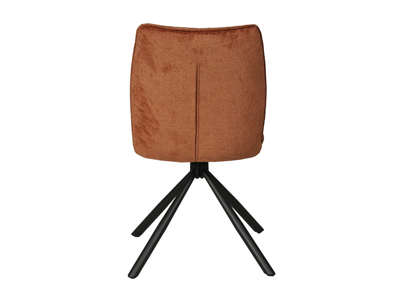 Lot de 4 chaises pivotantes de salle à manger CORTINA/ Brun brique