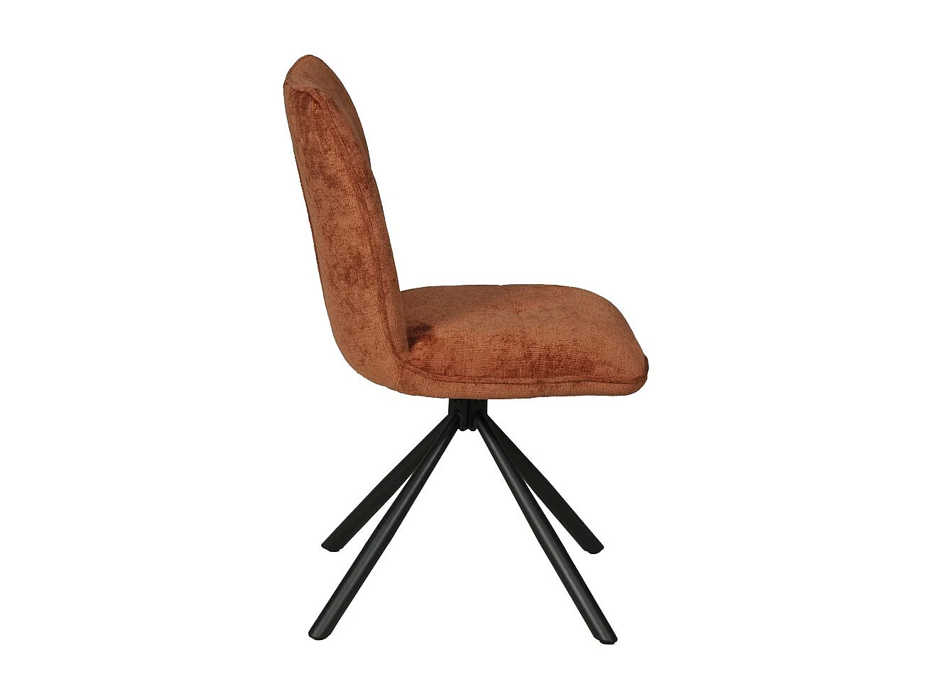 Lot de 4 chaises pivotantes de salle à manger CORTINA/ Brun brique