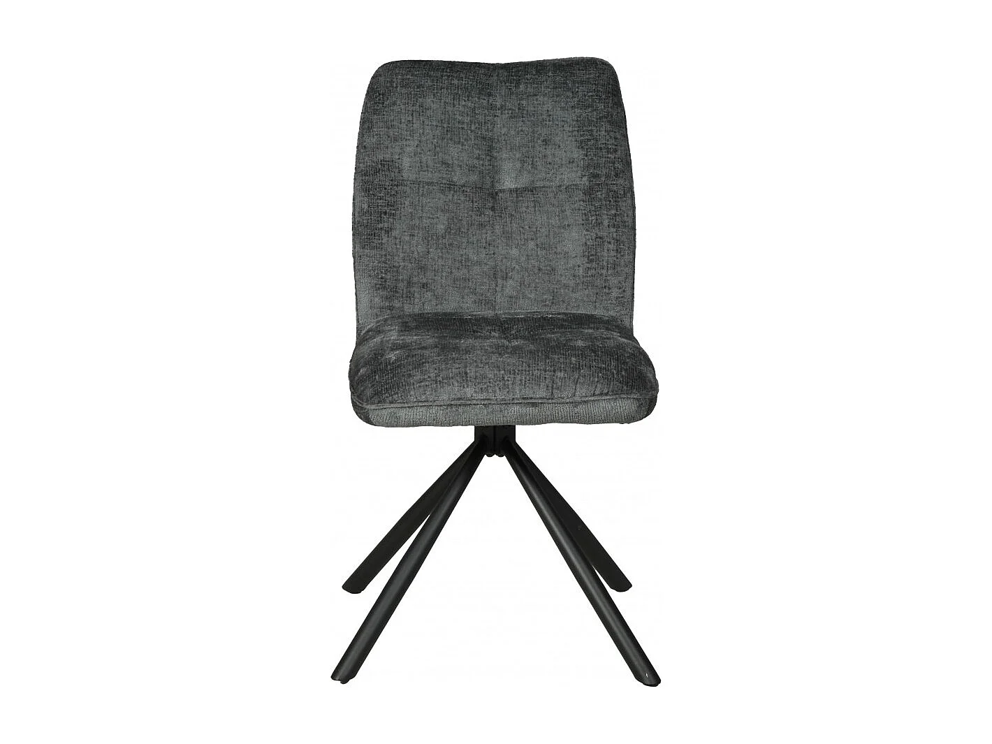 Lot de 4 chaises pivotantes de salle à manger CORTINA / Gris foncé