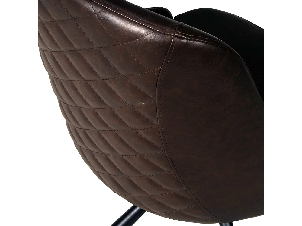 Lot de 4 chaises pivotantes HORIZON / Marron