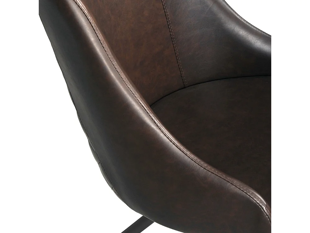 Lot de 4 chaises pivotantes HORIZON / Marron