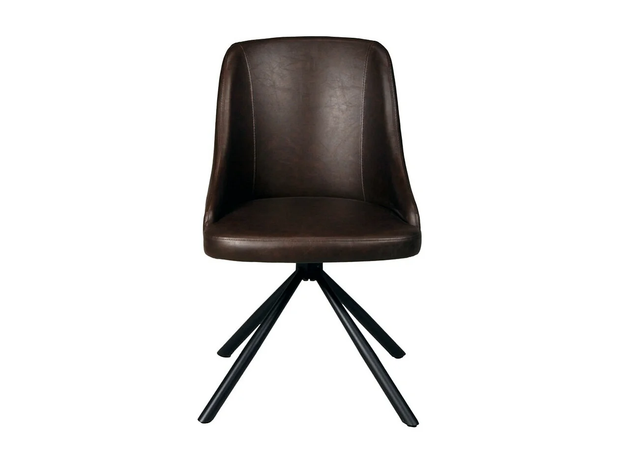 Lot de 4 chaises pivotantes HORIZON / Marron