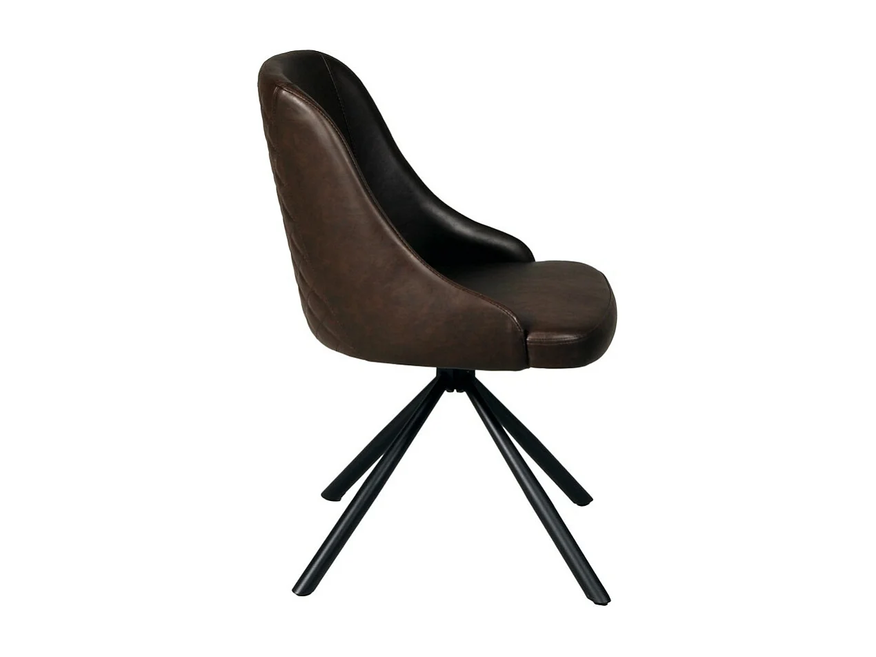 Lot de 4 chaises pivotantes HORIZON / Marron