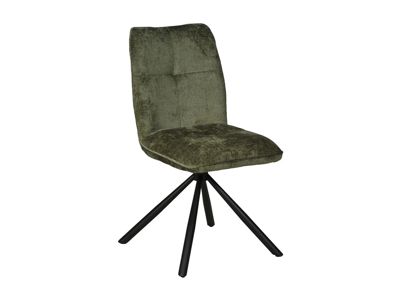 Lot de 4 chaises pivotantes de salle à manger CORTINA/ Vert