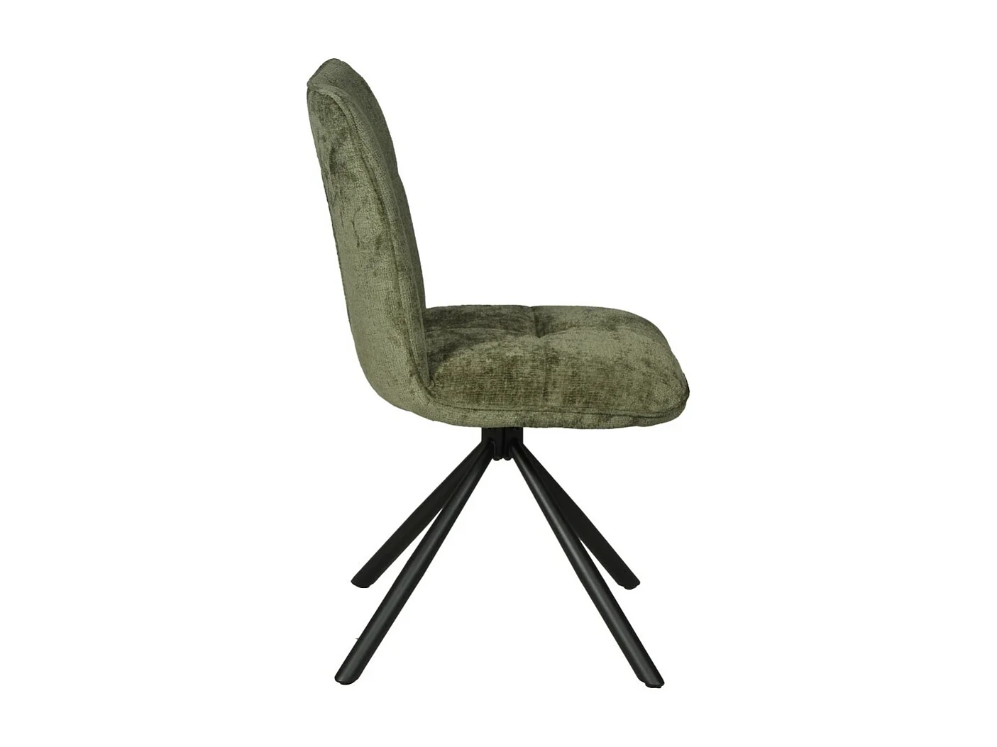 Lot de 4 chaises pivotantes de salle à manger CORTINA/ Vert