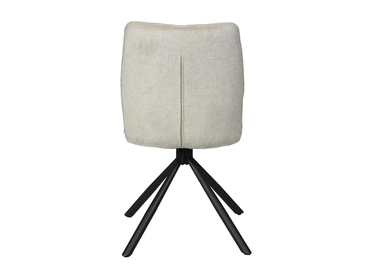 Lot de 4 chaises pivotantes de salle à manger CORTINA/ Beige