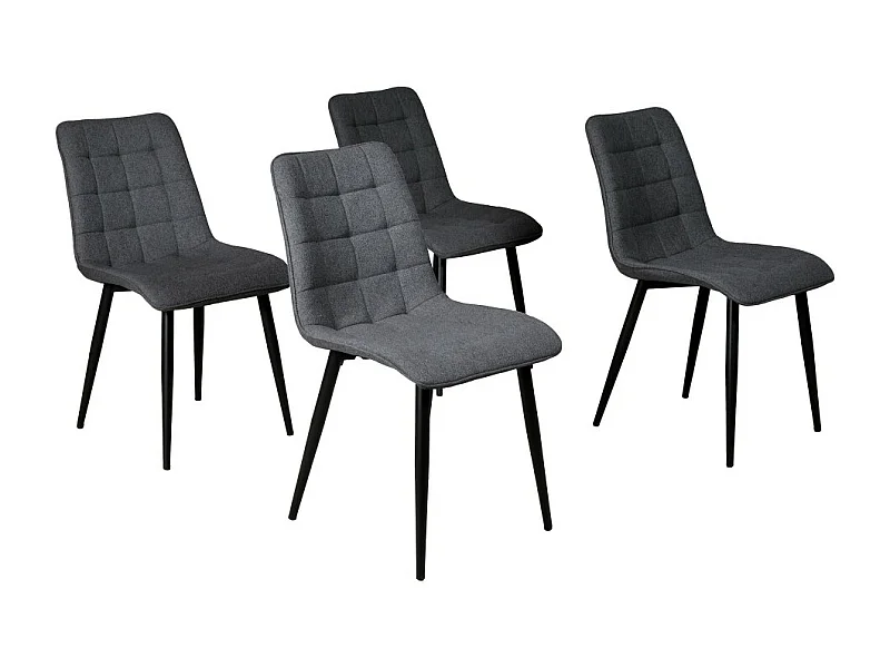 Lot de 4 chaises de salle à manger MUSE/ Gris foncé