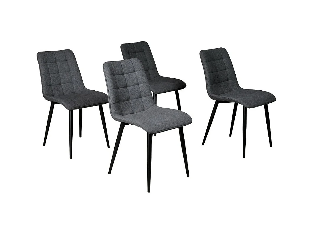 Lot de 4 chaises de salle à manger MUSE/ Gris foncé