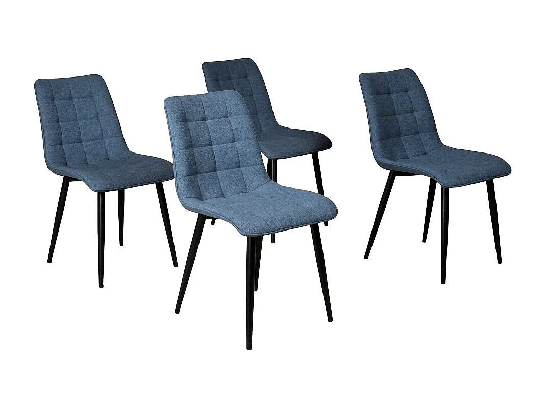 Lot de 4 chaises de salle à manger MUSE/ Bleu