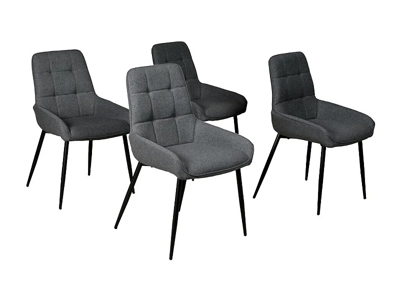 Lot de 4 chaises de salle à manger ARTY/ Gris foncé