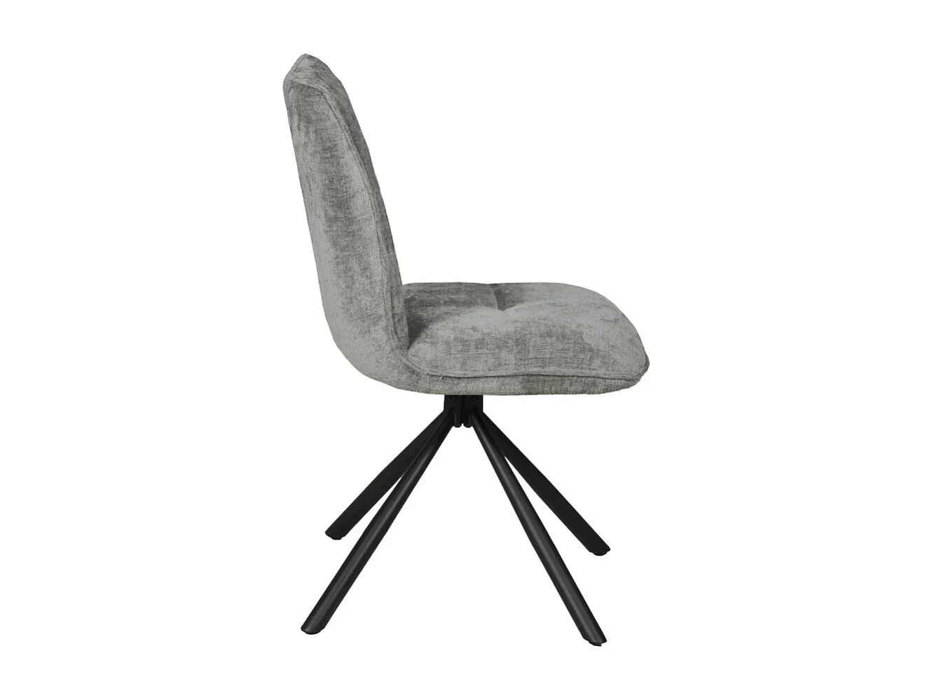 Lot de 4 chaises pivotantes de salle à manger CORTINA/ Gris clair