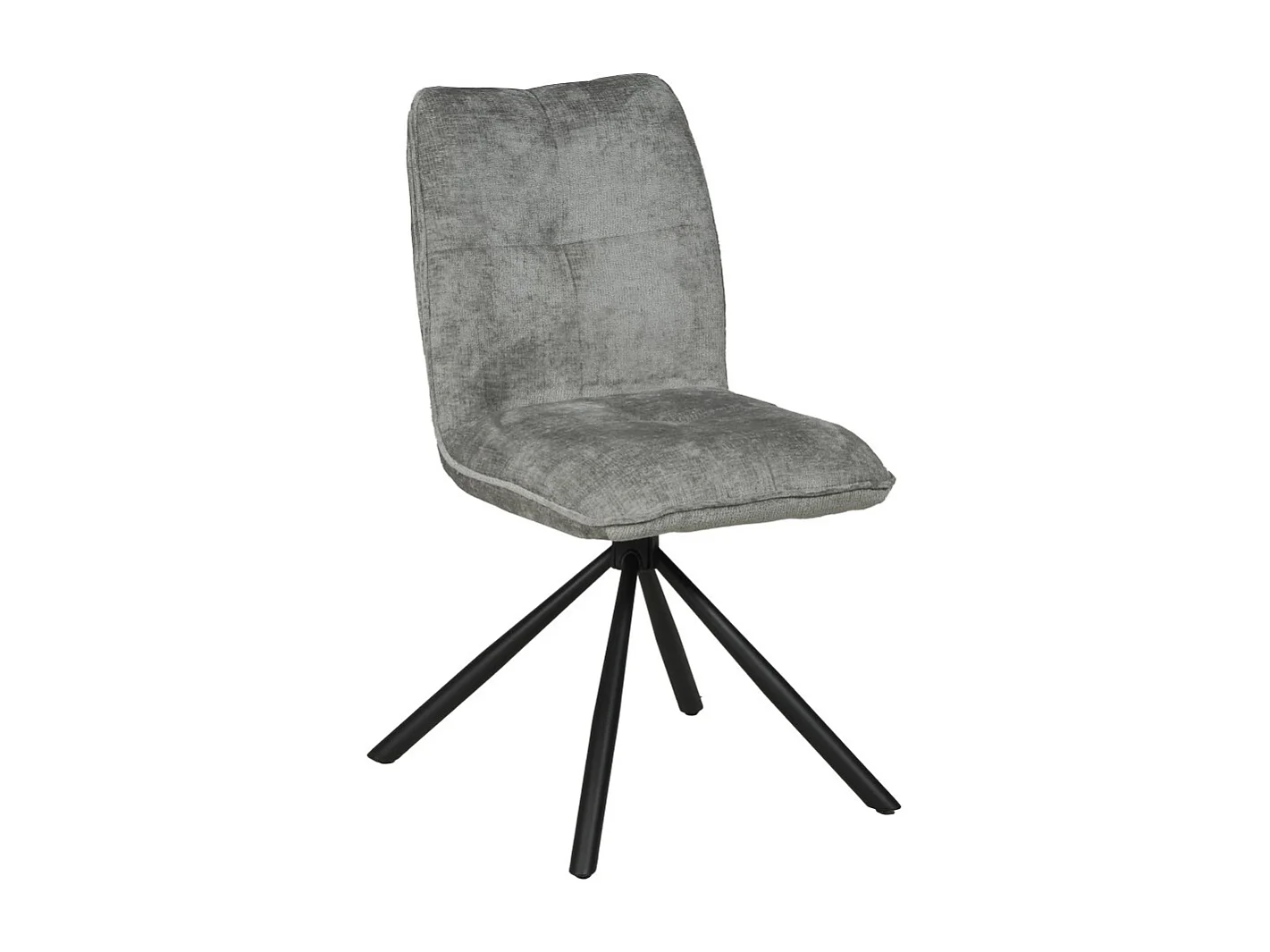 Lot de 4 chaises pivotantes de salle à manger CORTINA/ Gris clair