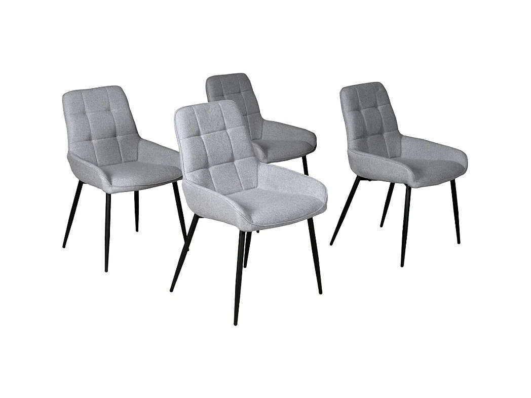Lot de 4 chaises de salle à manger ARTY/ Gris clair
