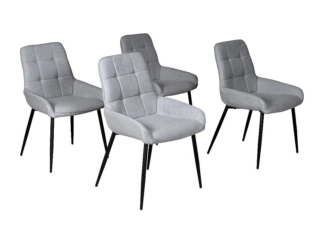 Lot de 4 chaises de salle à manger ARTY/ Gris clair