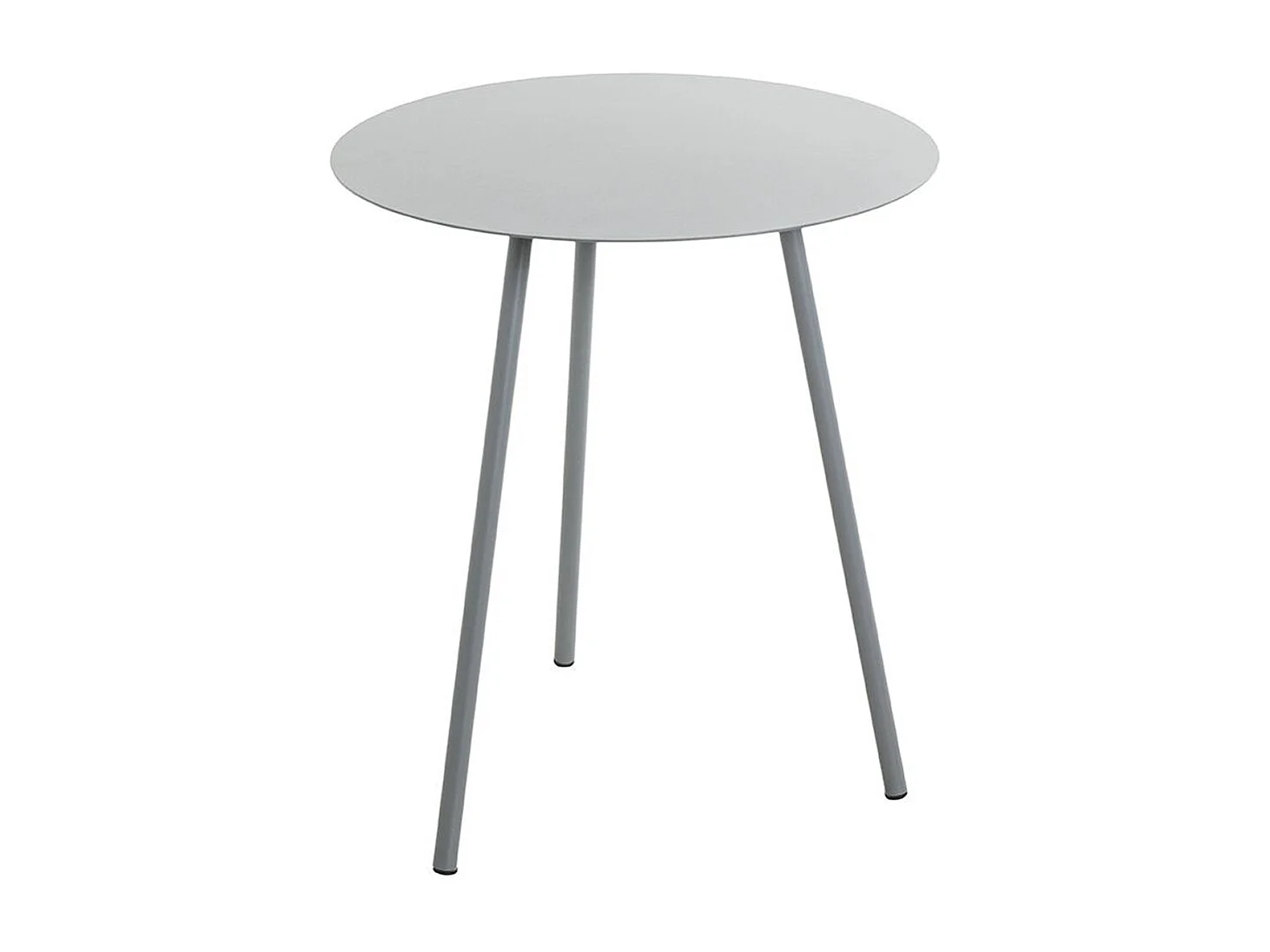 Table d'appoint, Table de salon ronde en métal coloris gris - Diamètre 40 x hauteur 45 cm