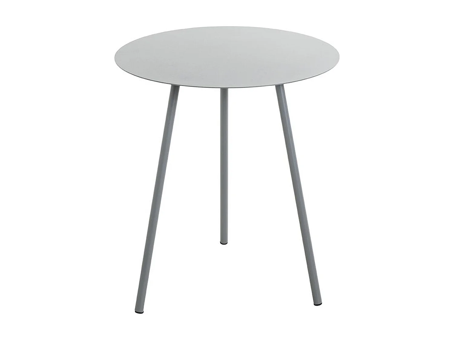 Table d'appoint, Table de salon ronde en métal coloris gris - Diamètre 40 x hauteur 45 cm