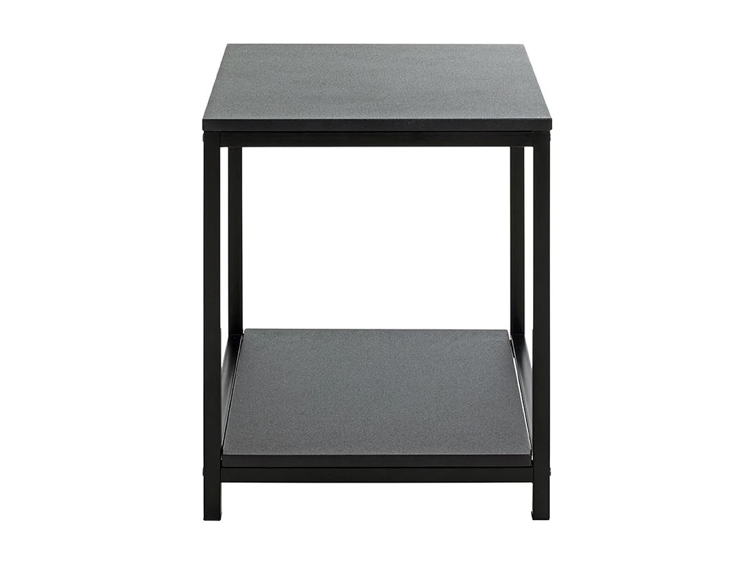 Table d'appoint, Table de salon en métal et bois coloris noir -longueur 40 x profondeur 40 x hauteur 50 cm