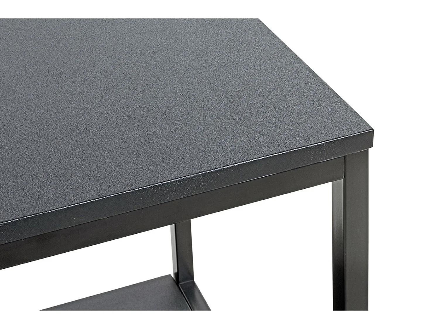 Table d'appoint, Table de salon en métal et bois coloris noir -longueur 40 x profondeur 40 x hauteur 50 cm