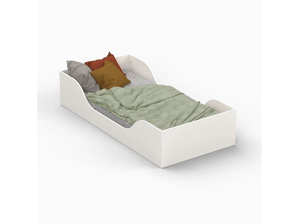 Lit NOE 90x190 + matelas / Blanc