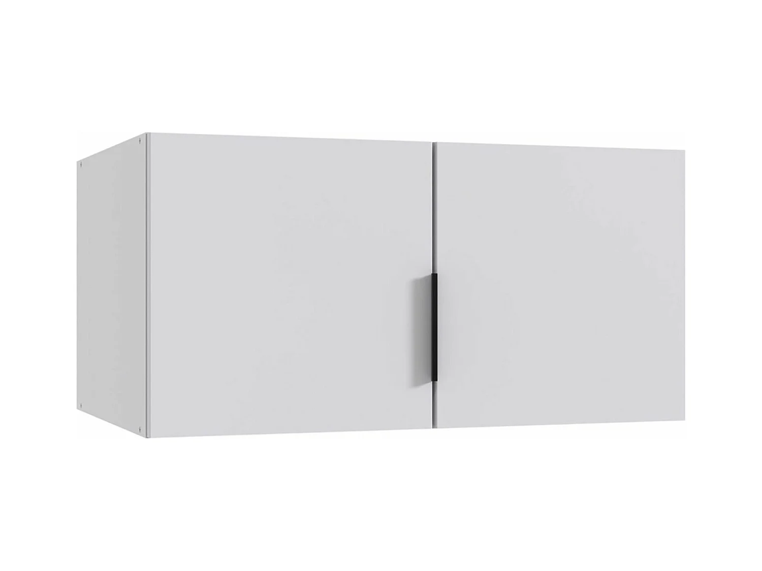 Surmeuble pour armoire, meuble de rangement avec 2 portes coloris blanc - Longueur 80 x Hauteur 40 x Profondeur 54 cm 