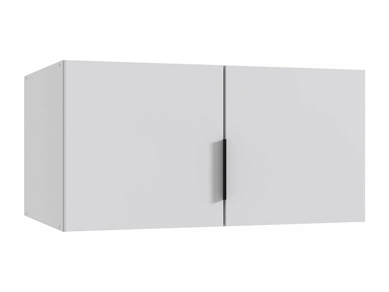 Surmeuble pour armoire, meuble de rangement avec 2 portes coloris blanc - Longueur 80 x Hauteur 40 x Profondeur 54 cm 