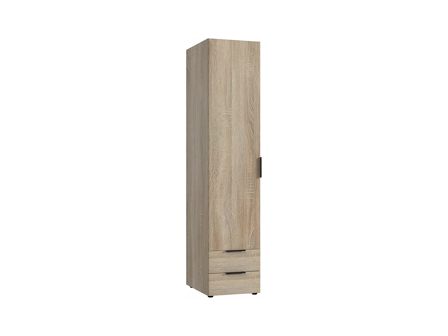 Armoire, placard garde-robe avec 1 étagère et 1 tringle coloris Imitation chêne - Longueur 40 x Hauteur 185 x Profondeur 54 cm 