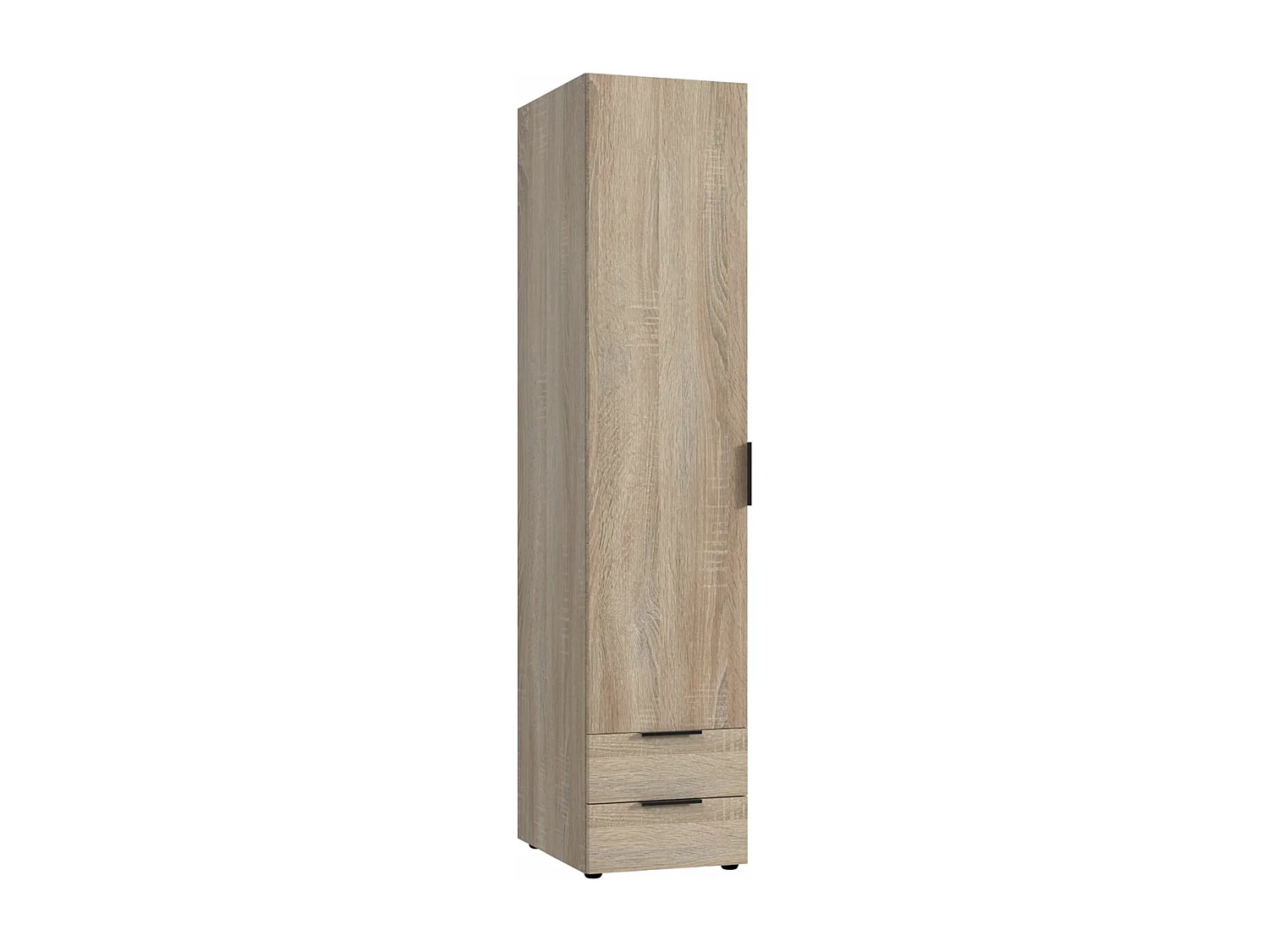 Armoire, placard garde-robe avec 1 étagère et 1 tringle coloris Imitation chêne - Longueur 40 x Hauteur 185 x Profondeur 54 cm 