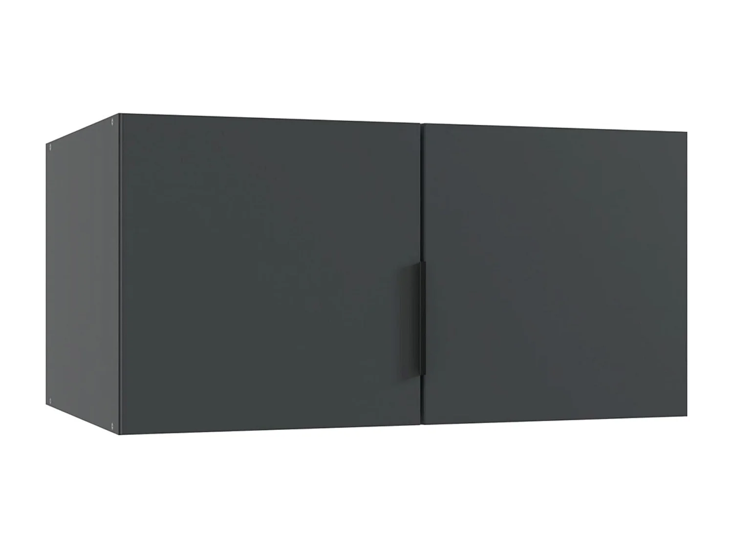 Surmeuble pour armoire, meuble de rangement avec 2 portes coloris graphite - Longueur 80 x Hauteur 40 x Profondeur 54 cm 