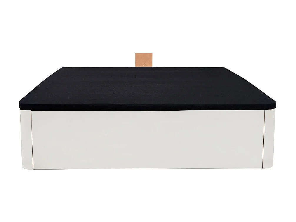 LIT COFFRE SPIRO 140x190cm + 1 SOMMIER / BLANC