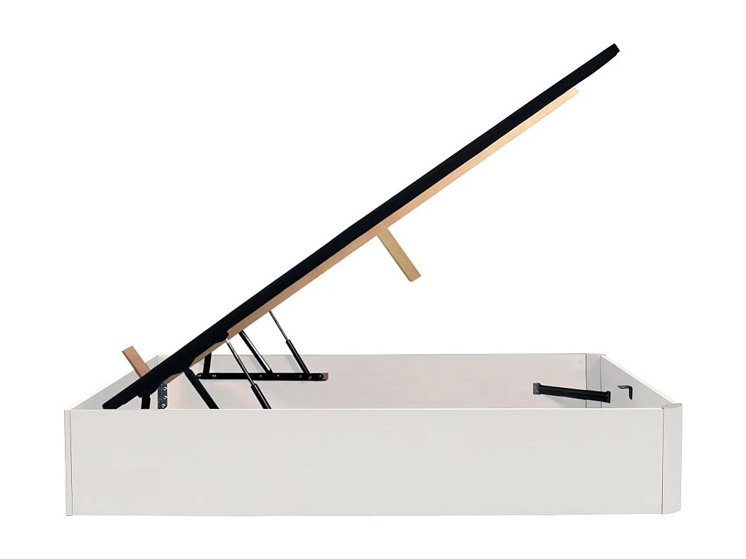 LIT COFFRE SPIRO 160x200cm + 1 SOMMIER / BLANC