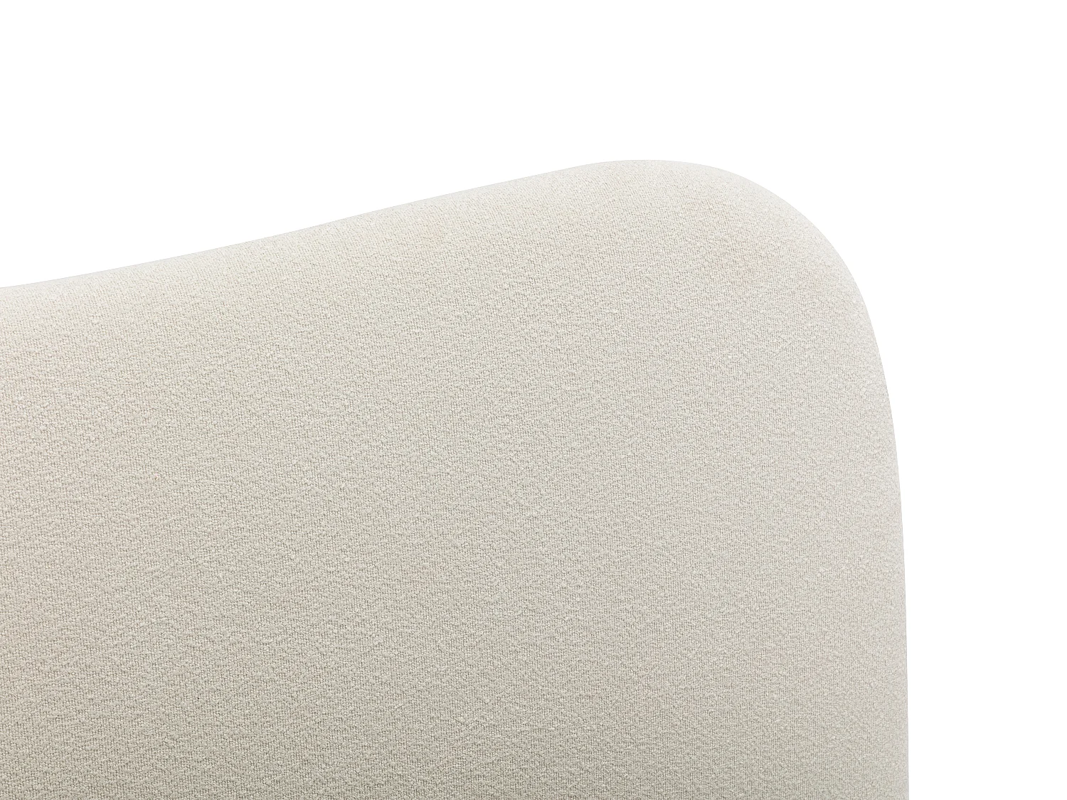 Lit coffre 120 x 190 cm - Tissu bouclette - Blanc + Matelas - VANARI