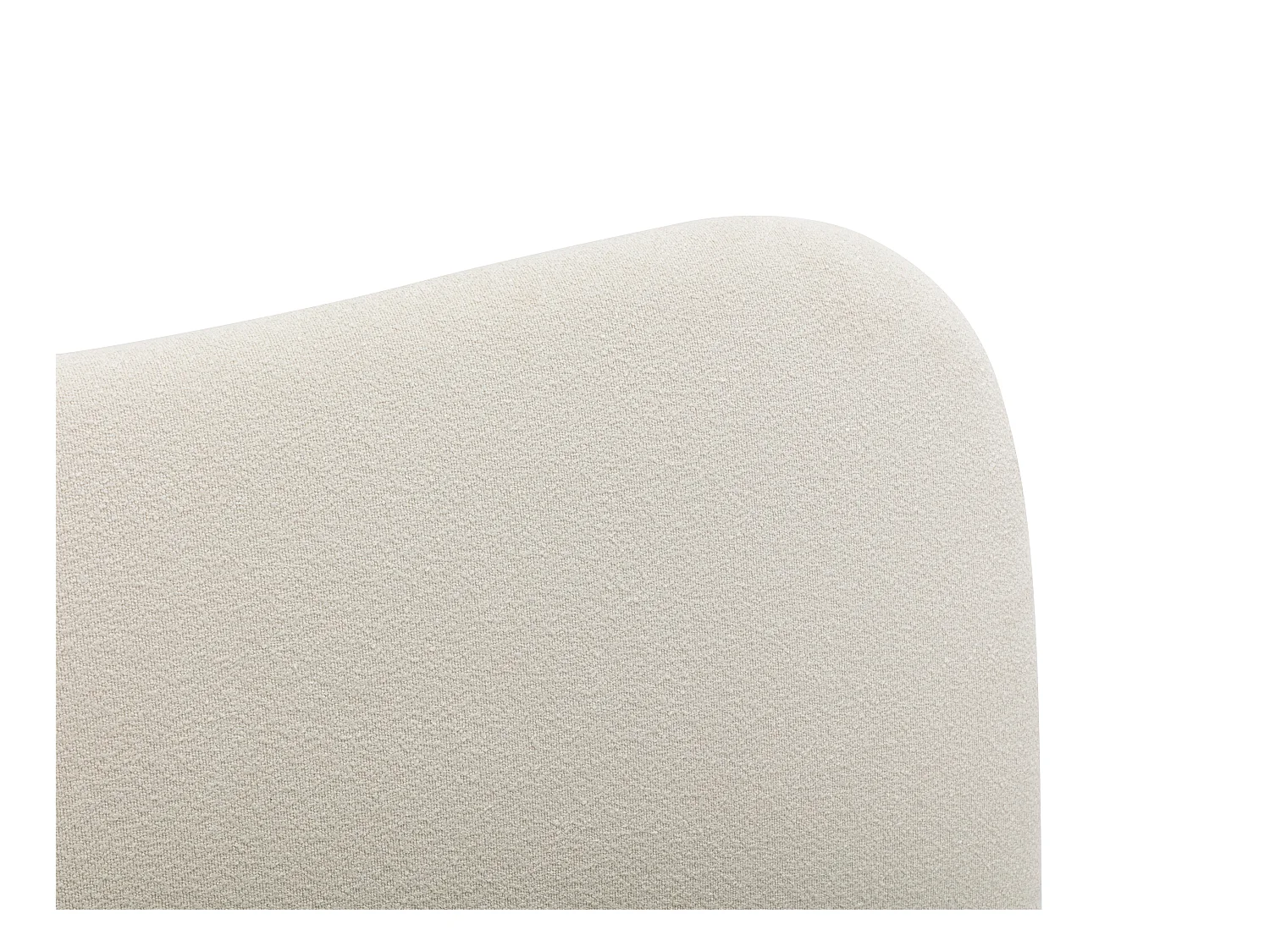 Lit coffre 180 x 200 cm - Tissu bouclette - Blanc + Matelas - VANARI