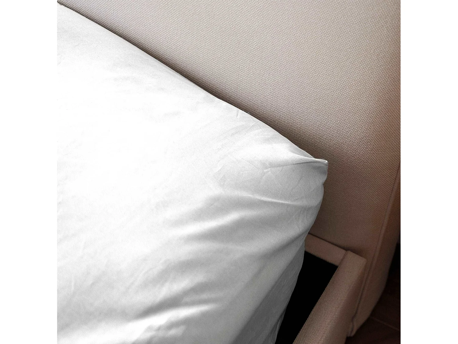 Parure - Draps Housse 160x200cm, Housse de couette 220x240cm, Taie d'Oreillers 50x70cm - Blanc