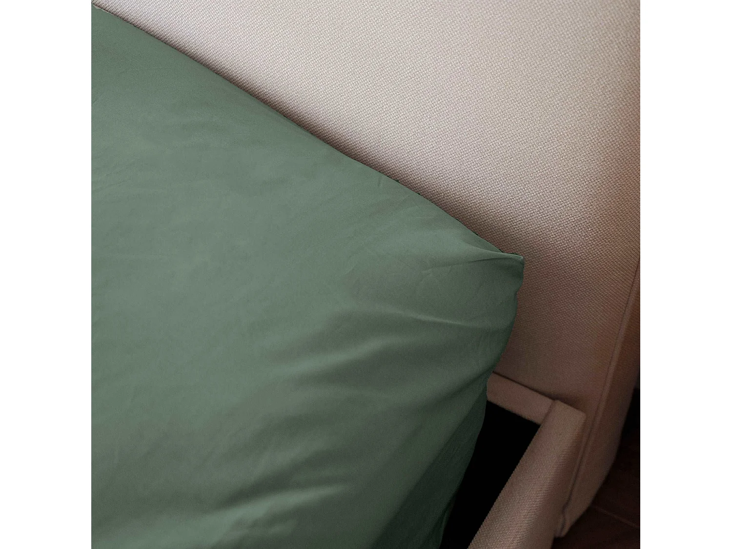 Parure de lit coton vert 160x200 cm