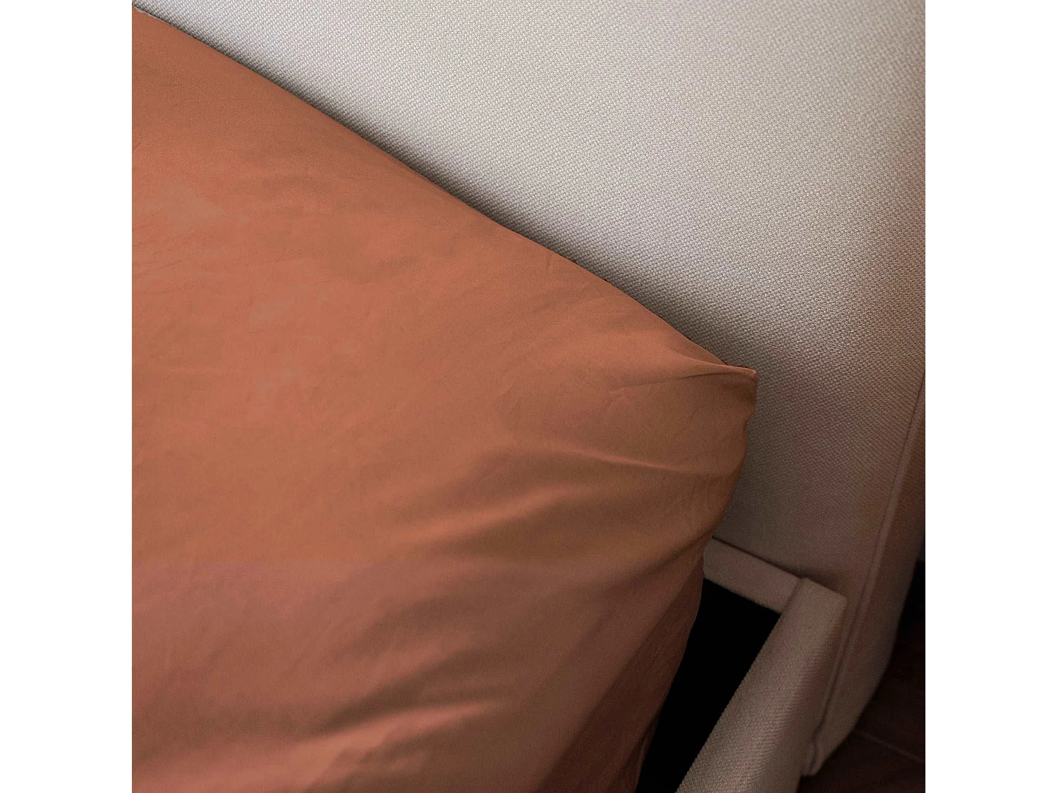 Parure de lit coton terra cotta 140x200 cm