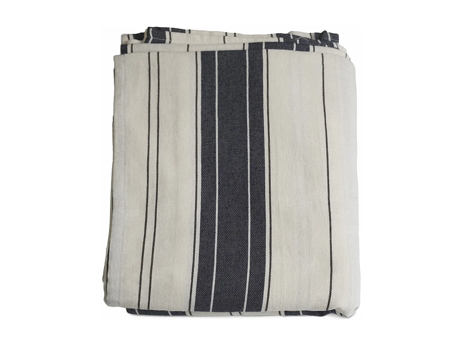 Couvre-lit coton blanc et bleu 230x260 cm