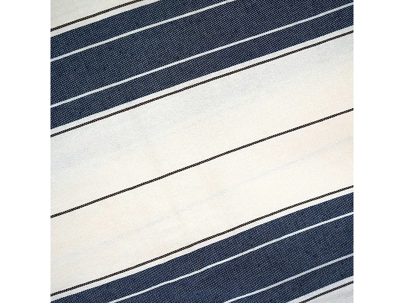 Couvre-lit coton blanc et bleu 260x260 cm