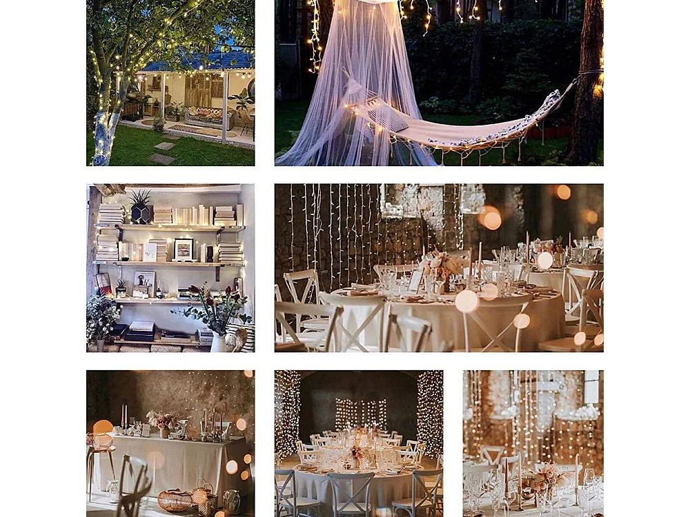 80M 800 LED Guirlande lumineuse Carnaval Mariage Extérieur Intérieur Jardin Éclairage, blanc chaud