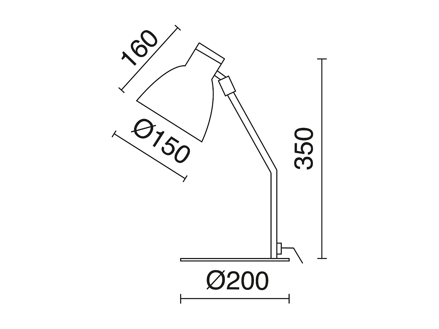 VALAN Tischleuchte im klassischen und modernen Stil – Höhe 35 cm – E27 60 W – IP20 – 350 ° – 1,5 Meter Kabel – an/aus – Stahl und Holz – weiß