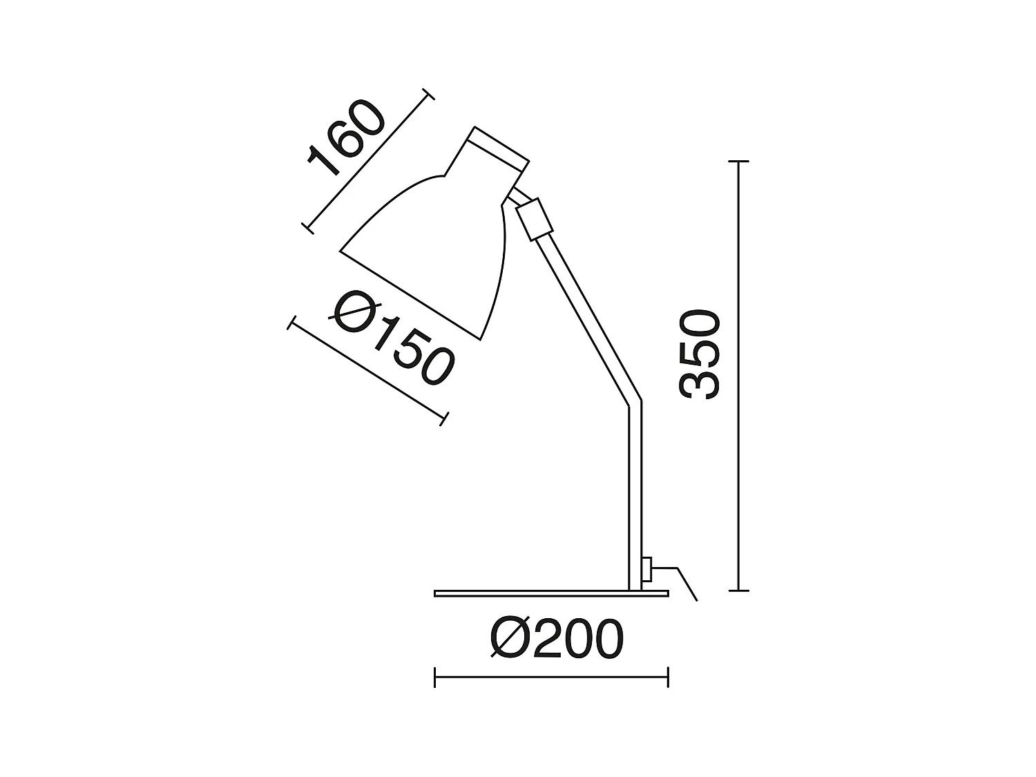 VALAN tafellamp klassieke en moderne stijl - Hoogte 35 cm - E27 60W - IP20 - 350º - 1,5 meter kabel - aan&uit - staal en hout - wit