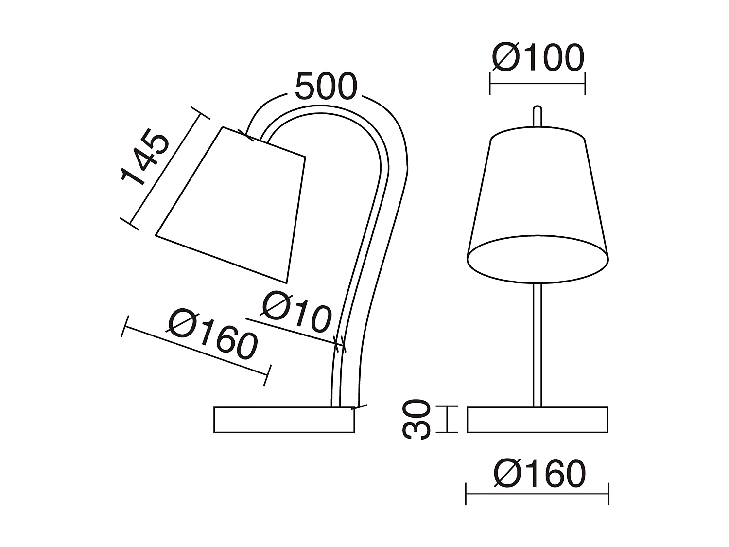 Montecarlo lampe de table h50cm-moderne-e27 60w-on&off-usb-acier,coton-noir